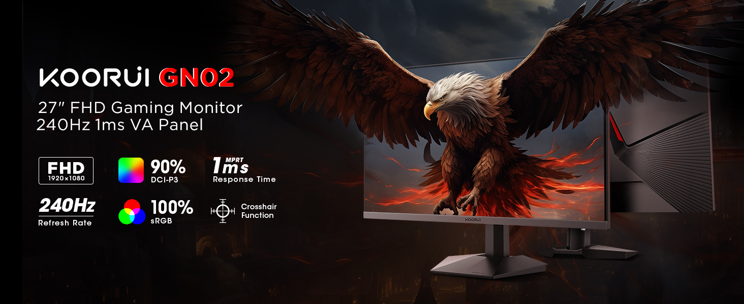 KOORUI GN02 27inch VA 240hz 1MS monitor
