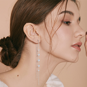 Silver dangle earrings 