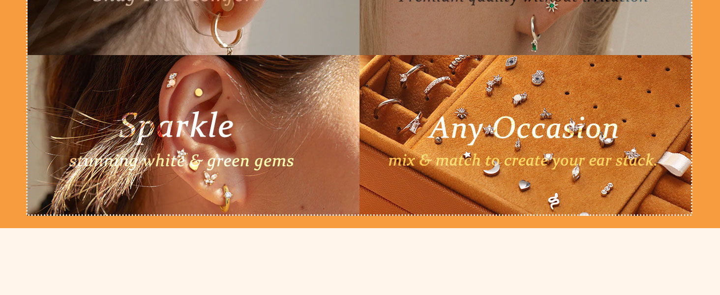 Hypoallergenic Surgical Steel Earrings for Sensitive Ears