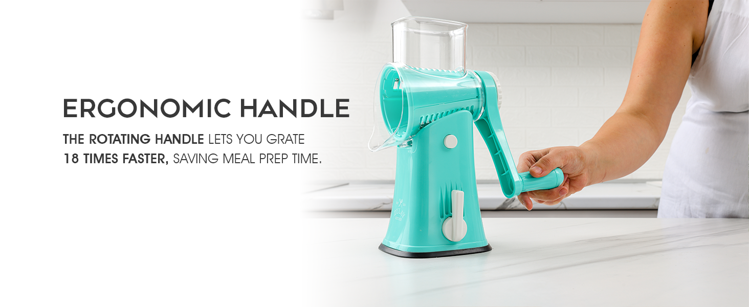 grater with ergonomic handle