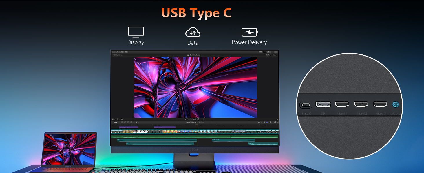 gaming monitor 4k 144hz usb type c freesync 