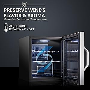 Ivation Wine cooler Preserve Wine’s Fullest Flavor & Aroma