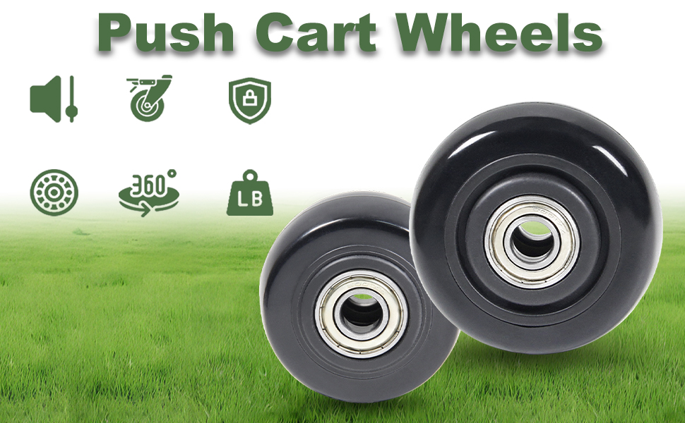 black push cart wheel