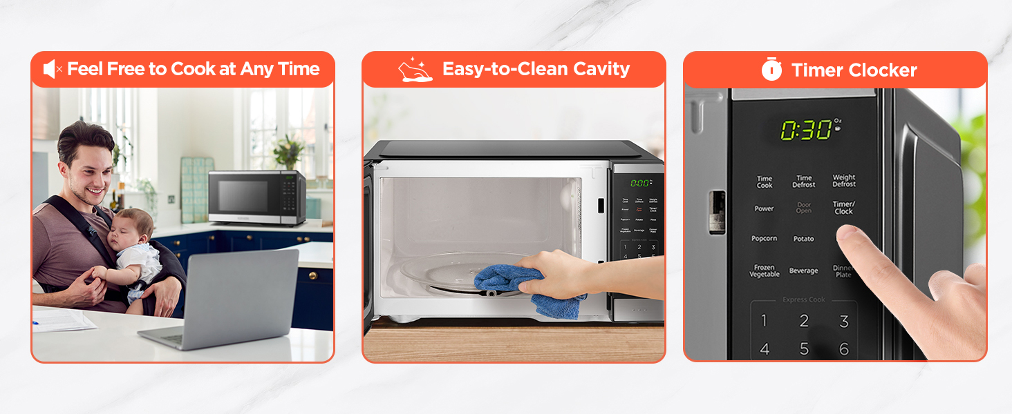 Low work noise&easy to clean&Clocker