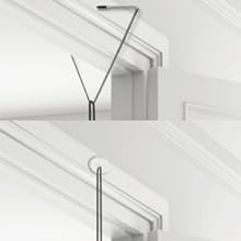 hanging to the door frame