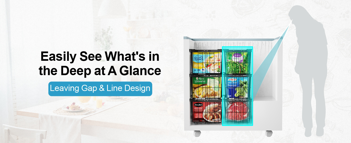 deep freezer organizer bins