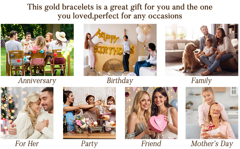 Our gold bracelets is a great gift for you and who you love