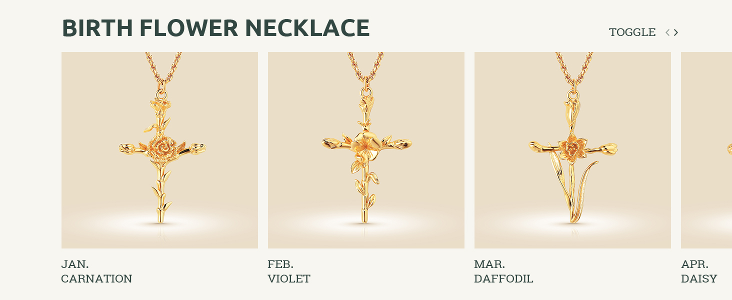 Cross Flower Necklace