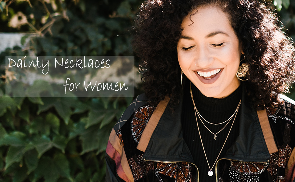 layered gold necklace for women
