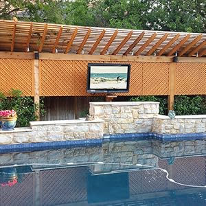  The TV Shield on pergola by pool - this is how to watch TV by the pool