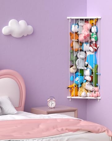 Corner Stuffed Animal Storage Wall Mount Shelf