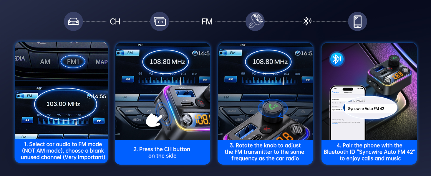 bluetooth car fm transmitter