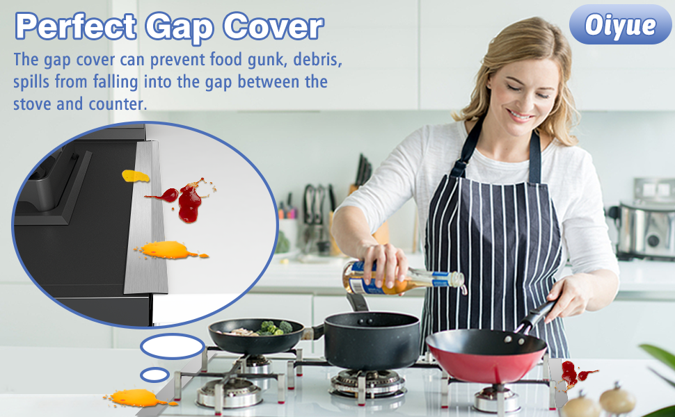 Stove Gap Covers Stainless Steel