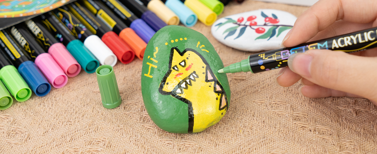 Rock Painting, Ceramic, Wood, Canvas, Plastic, Glass, Stone