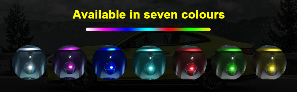 Available in seven colours