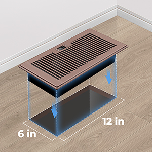6x12 register booster fan