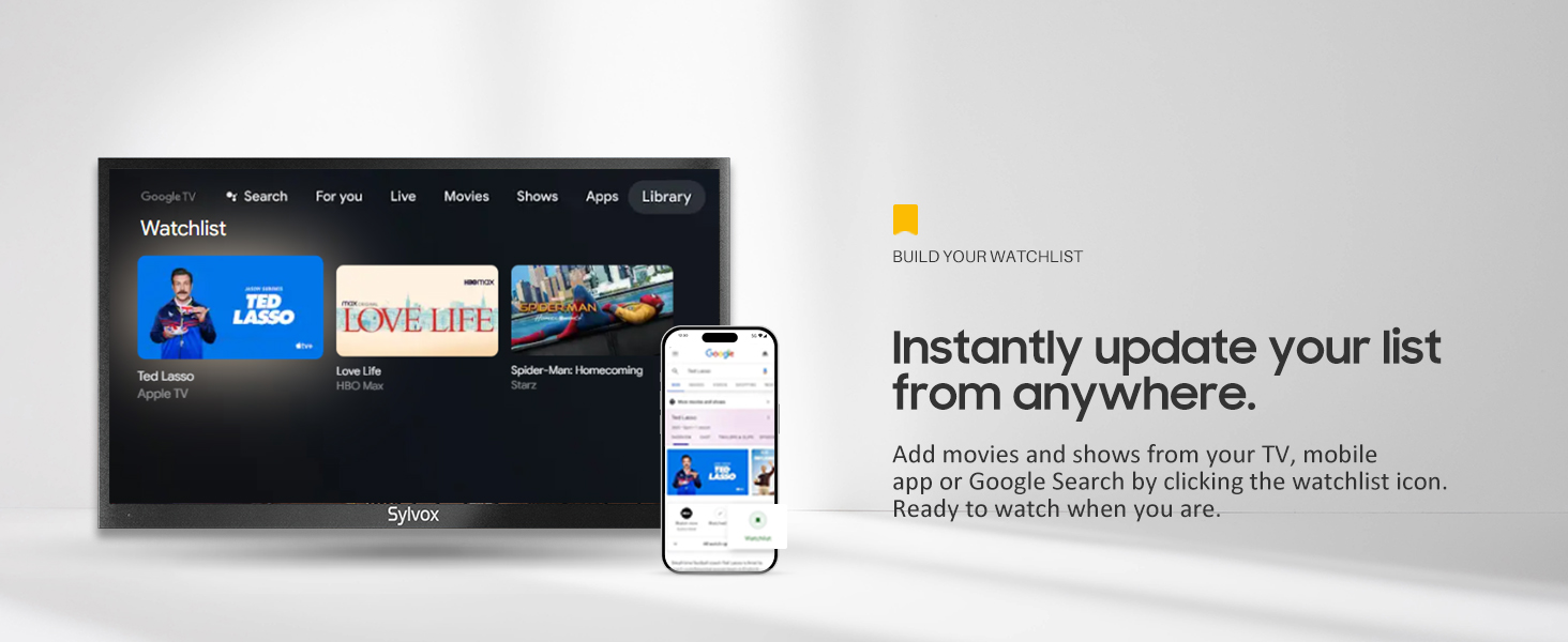 Google Watchlist streaming to outdoor TV