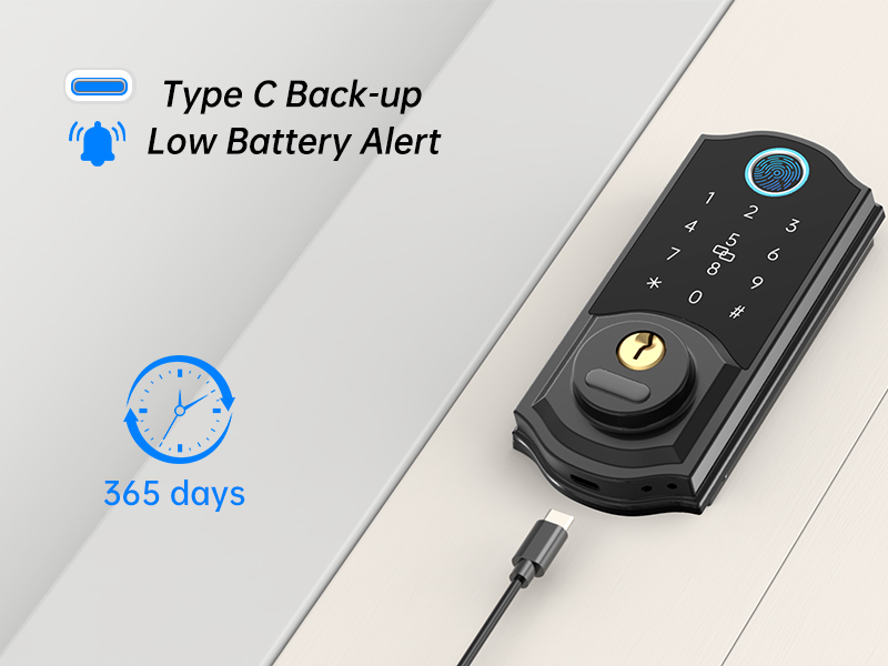 smart deadbolt lock with long battery life