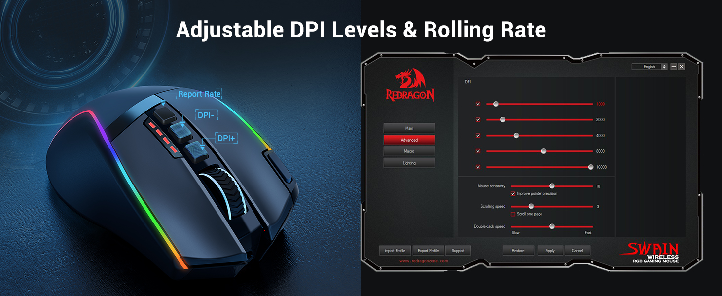 DPI  adjustable