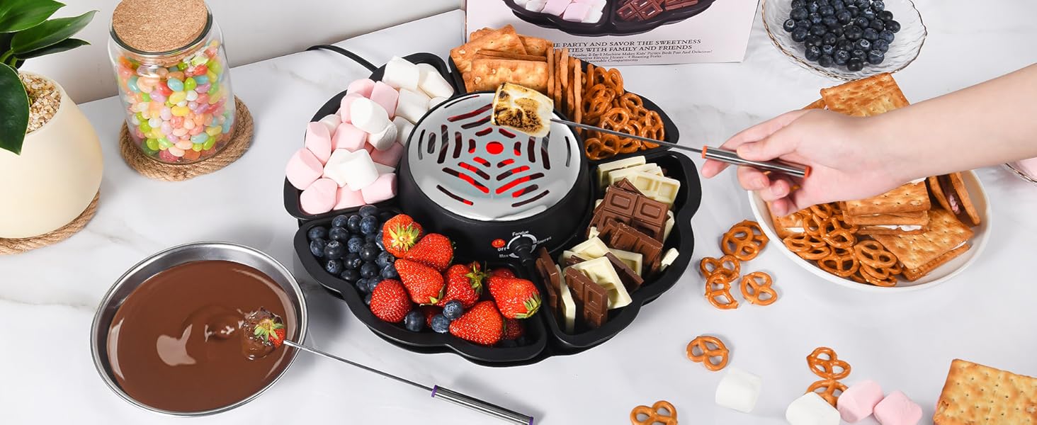 Fondue pot electric set
