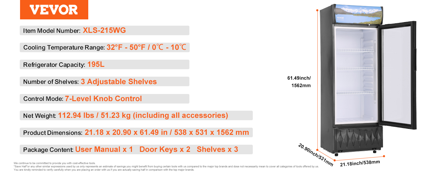 commercial display refrigerator