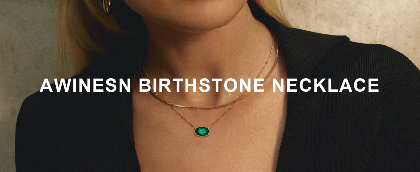 Birthstone Necklace for Women