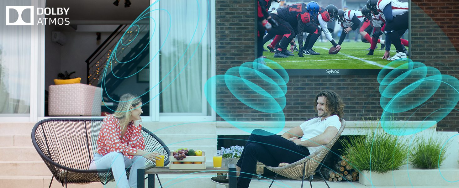 outdoor tv with dolby atmos