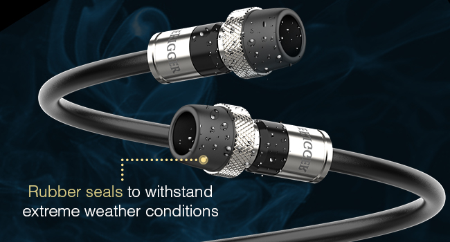 BlueRigger weatherproof rubber seals protect outdoor extreme weather connection anti corrosive