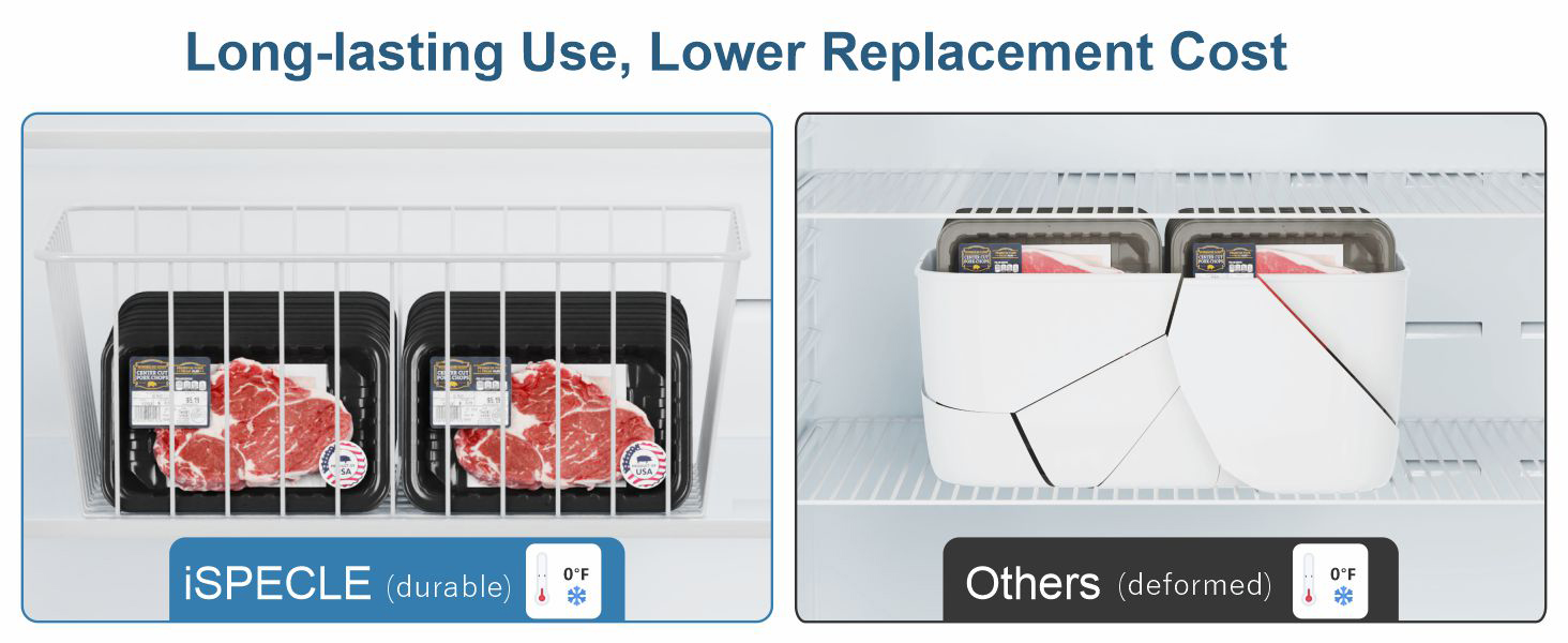 white freezer organizer bins