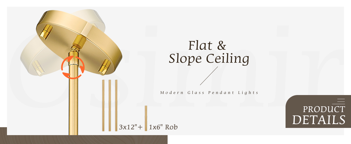 slope flat ceiling lights