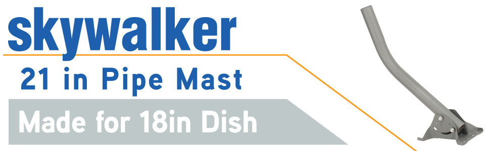 Off-Air Antenna or Dish J-Pipe Mast