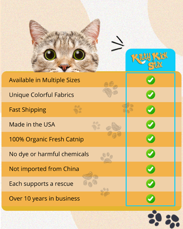 Catnip Kicker Toys for Interactive Cat Fun for Cats and Kittens, Potent Catnip USA Fresh