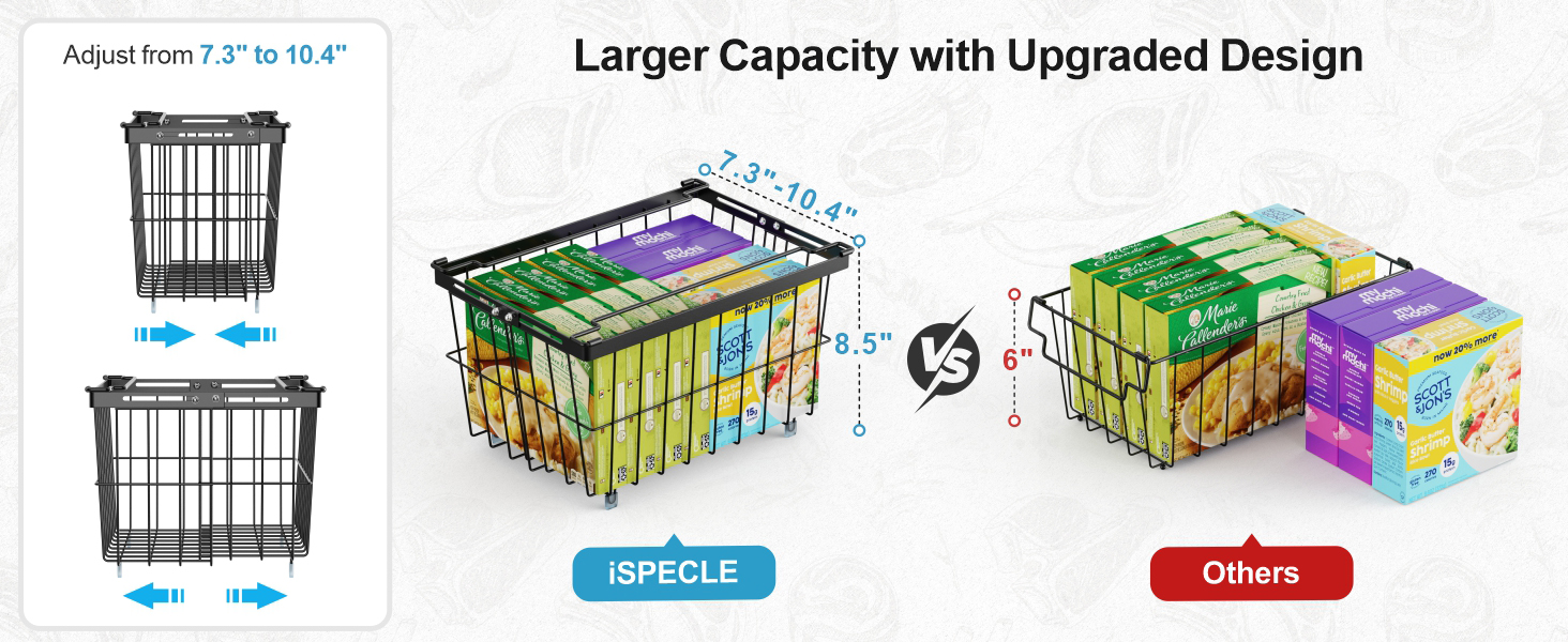 Freezer baskets for chest freezer