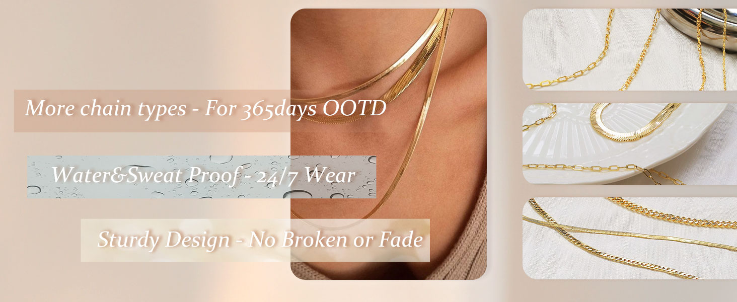 Gold Chain Necklace for Women Trendy