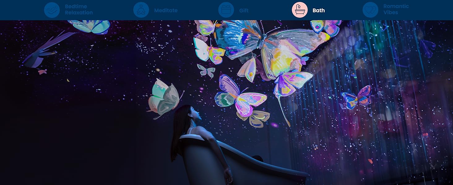 Enjoying a starry sky while soaking in the bath will surely help you relax. 