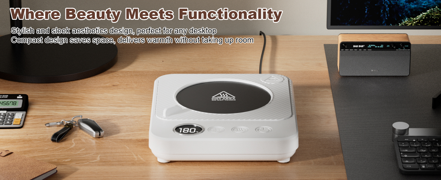 Coffee Mug Warmer Set for Desk, Coffee Cup Warmer with Auto Shut OffTimer, Coffee Mug Cup Heater 