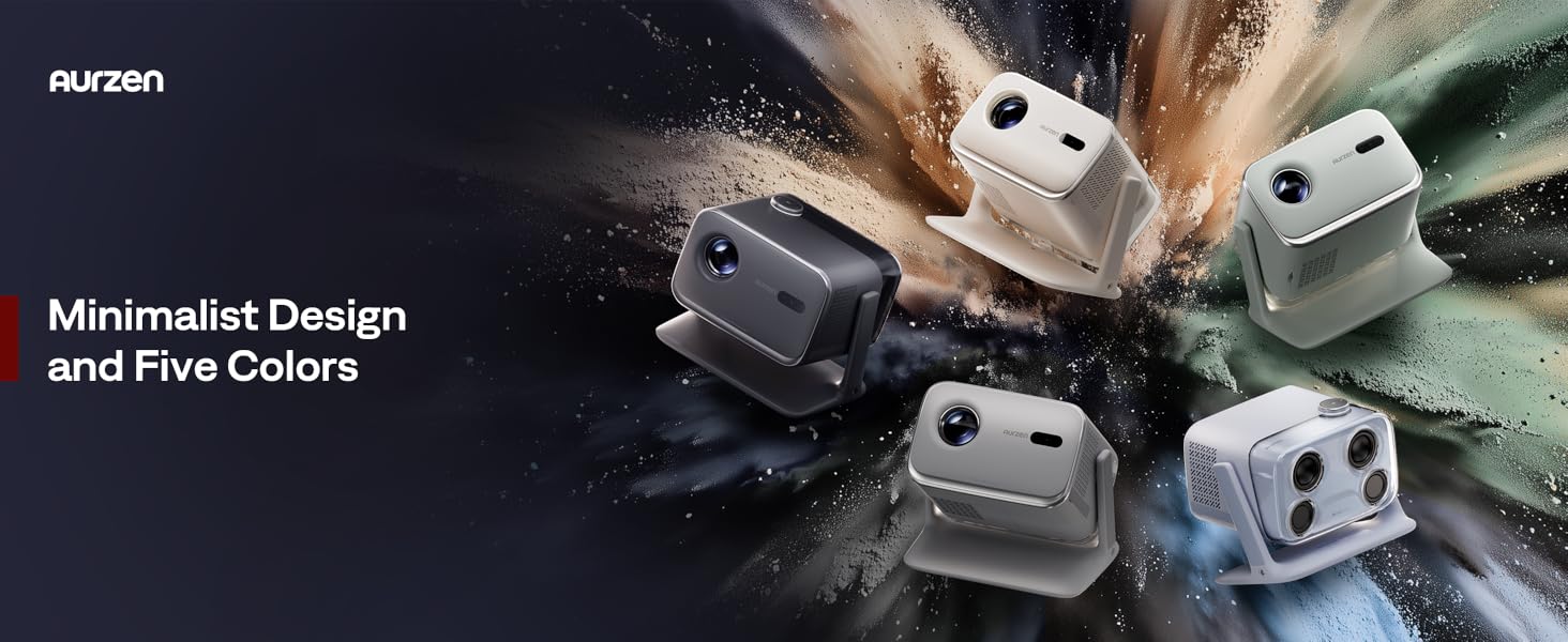 Aurzen BOOM mini 4-in-1 Smart Projector Built-in Google TV