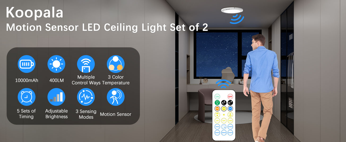 Battery Operated LED Celling Lights Fixture
