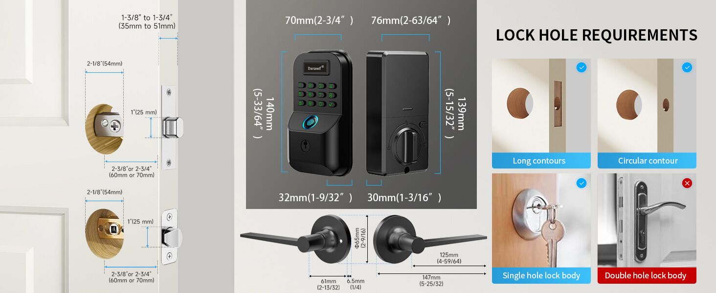 Palm Recognition Keyless-Entry，Keyless Entry Door Lock Deadbolt