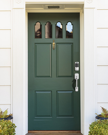 keyless door lock with handle and deadbolt