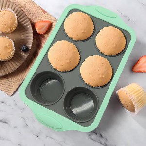 Non-Stick Steel 6 Cup Muffin Pan