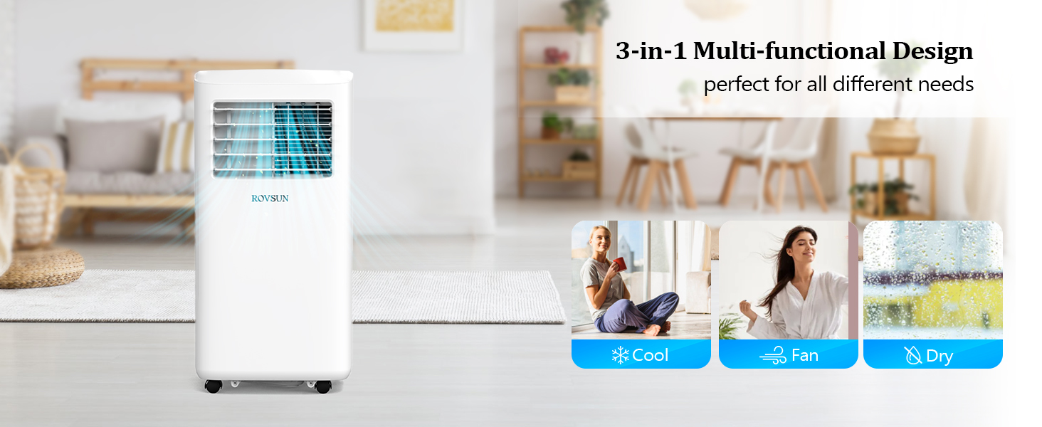 WiFi Smart 10000 BTU Portable Air Conditioner Remote APP Control Cooler Fan Mobile AC Unit