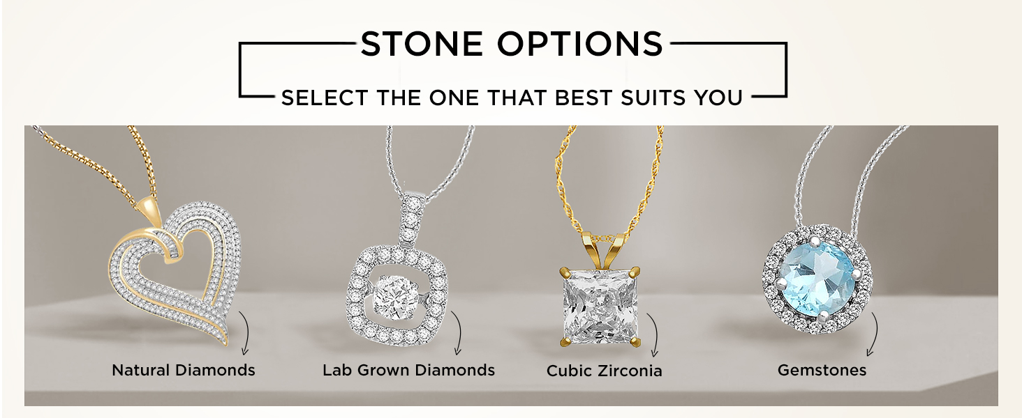 Necklace in Diamond Gemstone & Cubic Zirconia