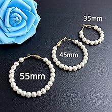Pearl hoop earrings