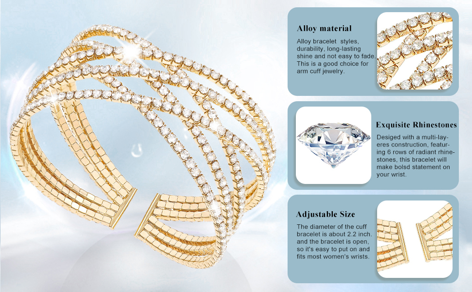 gold rhinestone bracelet