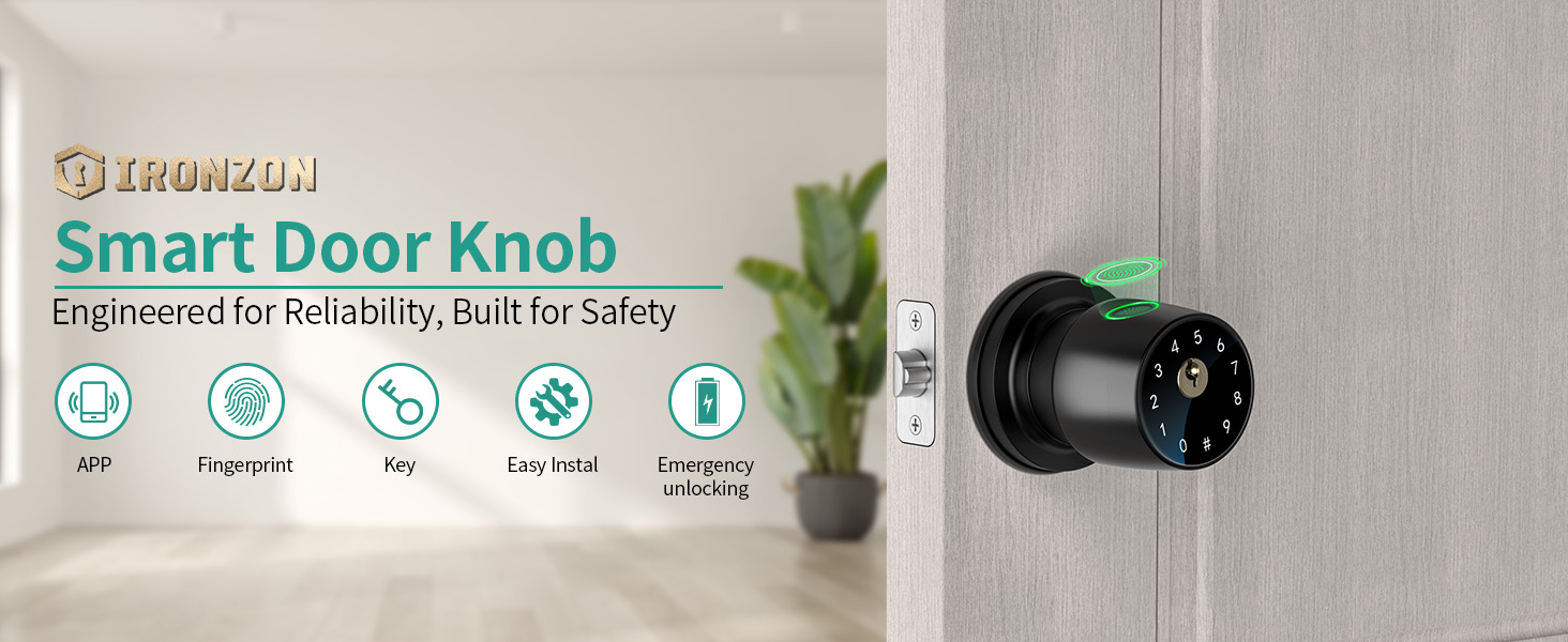 Fingerprint door knob
