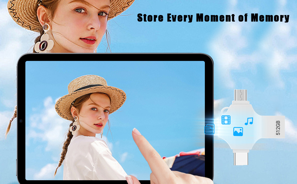 AOIRHLA USB 3.0 Flash Drive 256 GB-High Speed Photo Stick 4 in 1 USB Thumb Drive  Memory Stick