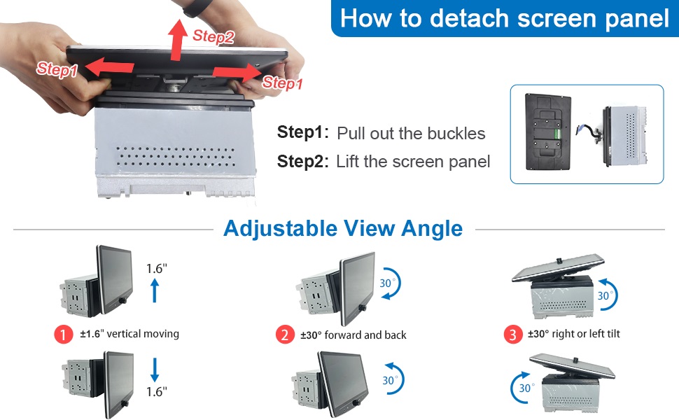 10 inch detachable car stereo