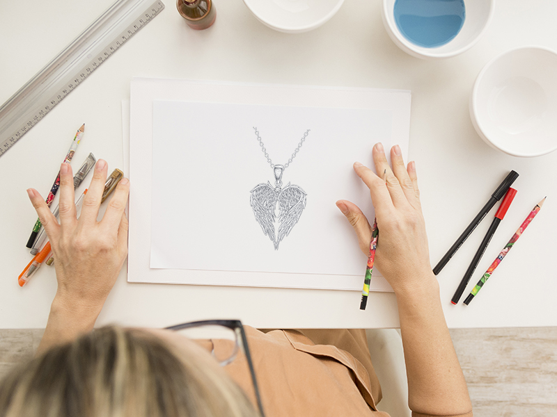 Diamond Angel Wing Necklace