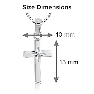 Real Diamond Cross Necklace for little girls 
